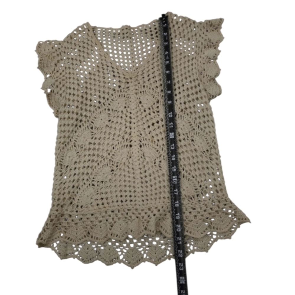 Muney New York beige crochet top. Size small - Picture 5 of 5